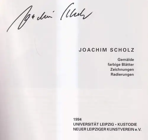 Buch: Joachim Scholz, Behrends, Rainer, 1994, Universität Leipzig, signiert