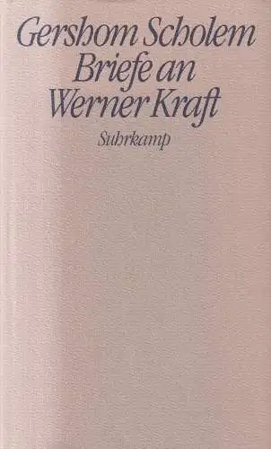 Buch: Briefe an Werner Kraft, Gershom Scholem, 1986, Suhrkamp Verlag