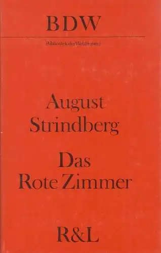 Buch: Das rote Zimmer, Strindberg, August. Bibliothek der Weltliteratur, 1977