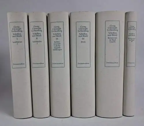 Buch: Georg Christoph Lichtenberg - Schriften und Briefe, 6 Bände, 1994