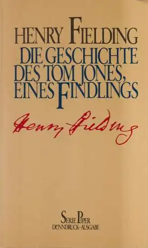 Buch: Die Geschichte des Tom Jones, eines Findlings, Fielding, Henry, Piper