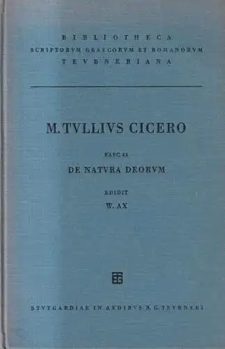 Buch: M. Tulli Ciceronis scripta quae manserunt omnia Fasc. 45, Cicero. 1961