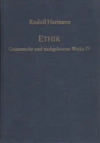 Buch: Ethik, Hermann, Rudolf. Evangelische Verlagsanstalt, 1972, gebraucht, gut