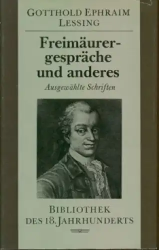 Buch: Freimäurergespräche und anderes, Lessing, Gotthold Ephraim. 1981 9886