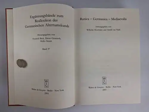 Buch: Runica - Germanica - Mediaevalia, Heizmann / Nahl, De Gruyter, 2003