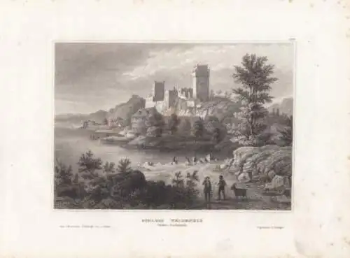 Schloss Weideneck Nieder-Österreich. aus Meyers Universum, Stahlstich. 1850