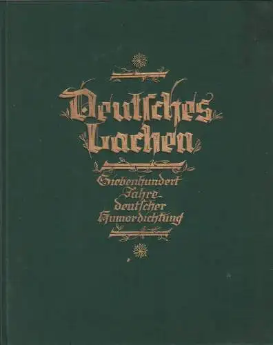 Buch: Deutsches Lachen, Rehm, Hermann Siegfried. Ca. 1930, H. Fikentscher Verlag