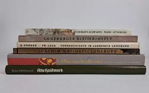 6 Bücher Lüneburg / Landkreis Lüneburg / Alte Haidmark / Lüneburger Blätter 1958