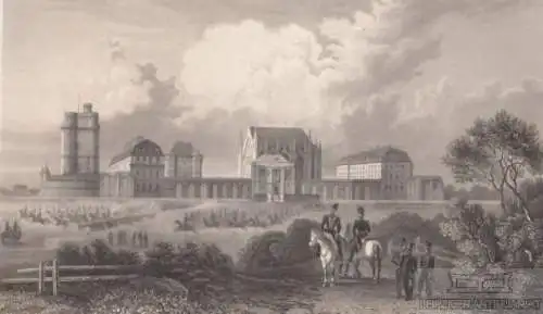 Vincennes Schloss und Staatsgefängnis bei Paris. aus Meyers... Stahlstich. 1850