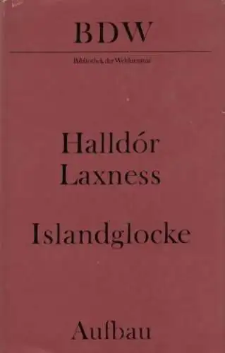 Buch: Islandglocke, Laxness, Halldór. Bibliothek der Weltliteratur, 1970