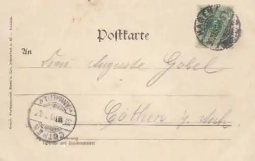 AK Gruss aus Essen a. d. Ruhr. Villa Hügel. ca. 1899, Postkarte. Serien Nr