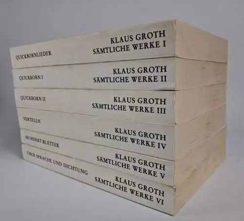 Buch: Klaus Groth - Sämtliche Werke I-VI, 1981, Boyens & Co., gebraucht, gut