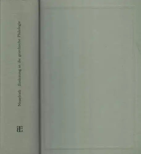 Buch: Einleitung in die griechische Philologie, Nesselrath (Hrsg.), 1997, gut