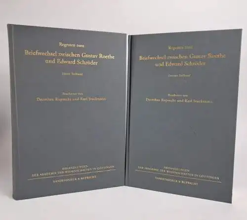 Buch: Regesten zum Briefwechsel zwischen Gustav Roethe und Edward Schröder, 2 Bd