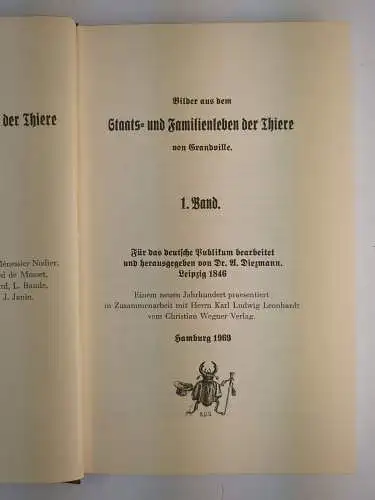 Buch: Bilder aus dem Staats- und Familienleben der Thiere, Grandville, 4 Bände