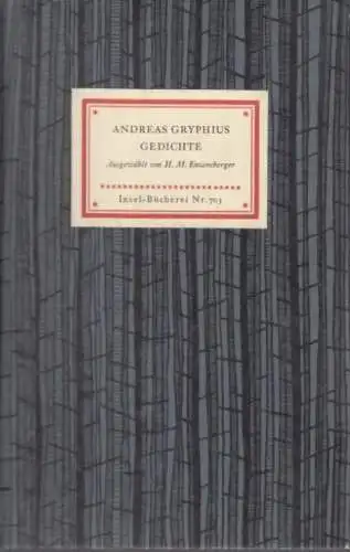 Insel-Bücherei 703, Gedichte, Andreas Gryphius. 1962, Insel-Verlag