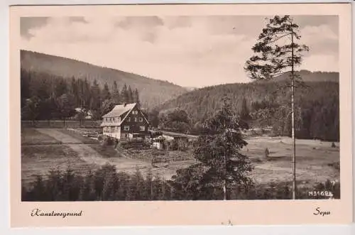 AK Kanzlersgrund, 1961, Sepp Portenreuther, Post Oberschönau / Thür., gelaufen