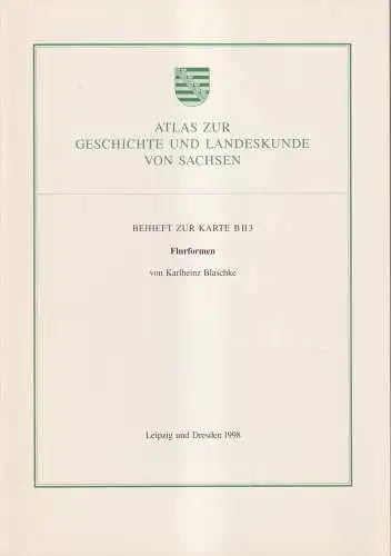 Atlas zur Geschichte und Landeskunde von Sachsen, Beiheft zur Karte B II 3