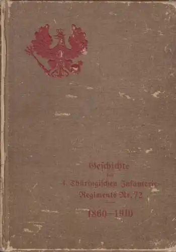 Buch: Geschichte des 4. Thüringischen Infanterie-Regiments Nr. 72... v. Seebach