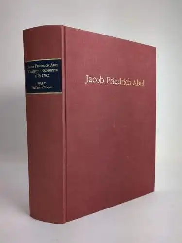 Buch: Jacob Friedrich Abel, Eine Quellenedition zum ..., Wolfgang Riedel, 1995