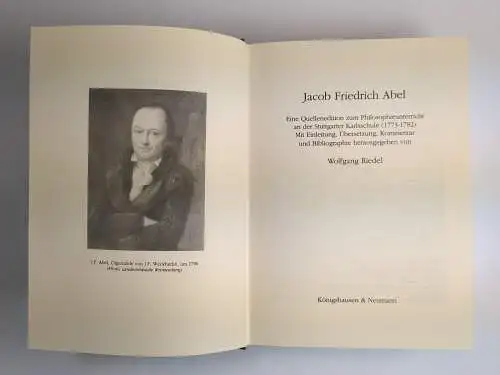 Buch: Jacob Friedrich Abel, Eine Quellenedition zum ..., Wolfgang Riedel, 1995