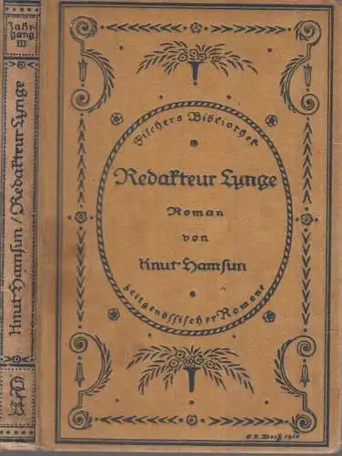 Buch: Redakteur Lynge, Hamsun, Knut. Ca. 1910, S. Fischer Verlag, gebraucht, gut