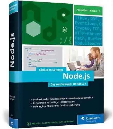 Buch: Node.js. Springer, Sebastian, 2018, Rheinwerk Verlag. Handbuch, wie neu