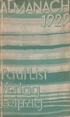 Buch: Almanach des Paul List Verlages, List, E. W. (Hg.), 1929, Paul List Verlag