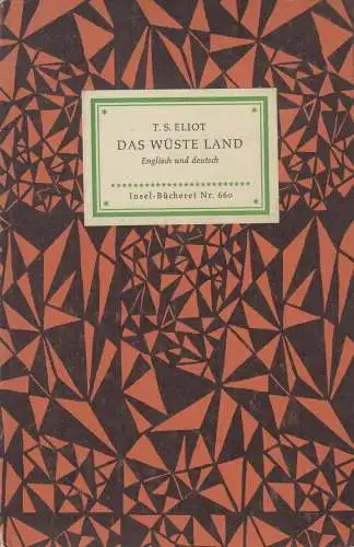 Insel-Bücherei 660, Das Wüste Land, Eliot, T.S., 1962, Insel Verlag, gebraucht