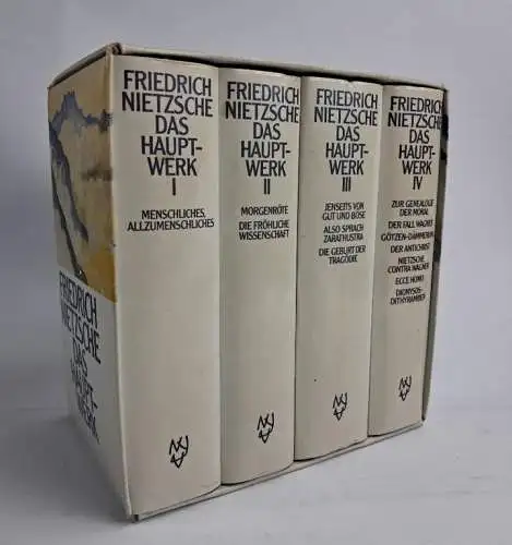 Buch: Das Hauptwerk, Nietzsche, Friedrich. 4 Bände, 1990, Nymphenburger Verlag