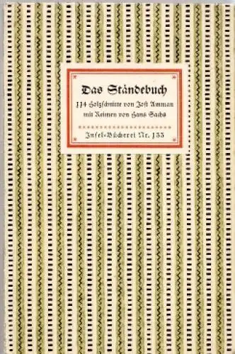 Insel-Bücherei 133, Das Ständebuch. Amman, Jost & Sachs, Hans, Insel-Verlag