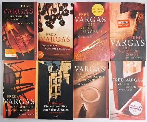 8 Bücher Fred Vargas, Aufbau Verlag, Taschenbücher, Krimis, Sammlung, Konvolut