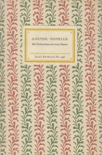 Insel-Bücherei 296, Novelle, Goethe. 1961, Insel-Verlag, gebraucht, gut