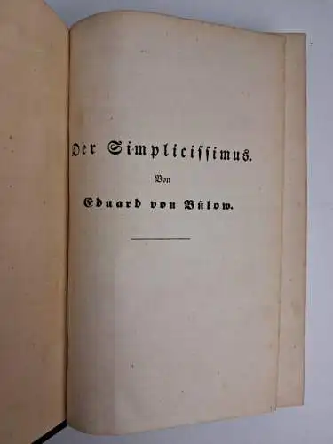 Buch: Die Abenteuer des Simplicissimus, Eduard von Bülow (Hg.), 1836, Brockhaus