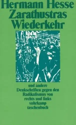 Buch: Zarathustras Wiederkehr, Hesse, Hermann, 1993, Suhrkamp, gebraucht, gut