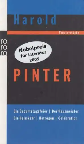 Buch: Theaterstücke. Pinter, Harold, 2005, Rowohlt Taschenbuch Verlag, rororo