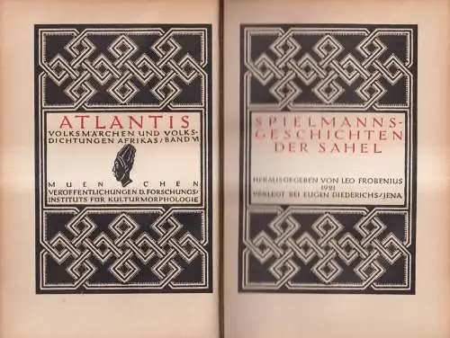 Buch: Spielmannsgeschichten der Sahel, Leo Frobenius (Hrsg.), 1921, Diederichs