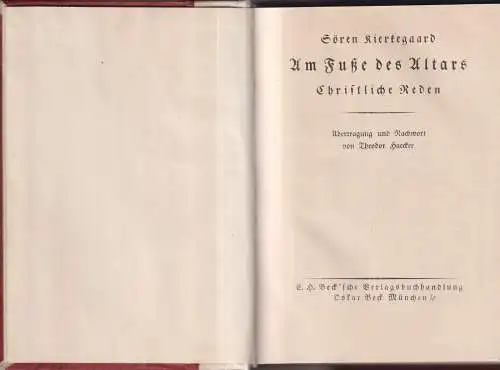 Buch: Sören Kierkegaard - Kleine Schriften, 4 Teile in 1 Band, Beck / Brenner