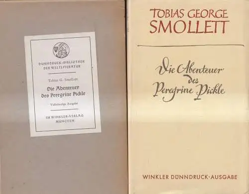 Buch: Die Abenteuer des Peregrine Pickle, Tobias George Smollett, Winkler Verlag