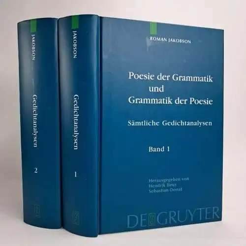 Buch: Poesie der Grammatik und Grammatik der Poesie 1+2, Roman Jakobson, Gruyter