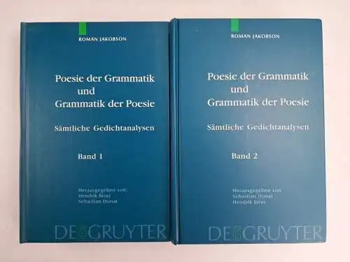 Buch: Poesie der Grammatik und Grammatik der Poesie 1+2, Roman Jakobson, Gruyter