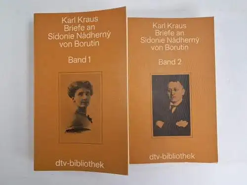 Buch: Briefe an Sidonie Nadherny von Borutin 1913-1936, Karl Kraus, 2 Bände, dtv