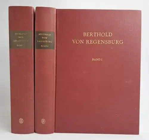 Buch: Berthold von Regensburg 1+2, Franz Pfeiffer, 1965, de Gruyter, 2 Bände