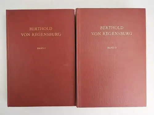 Buch: Berthold von Regensburg 1+2, Franz Pfeiffer, 1965, de Gruyter, 2 Bände