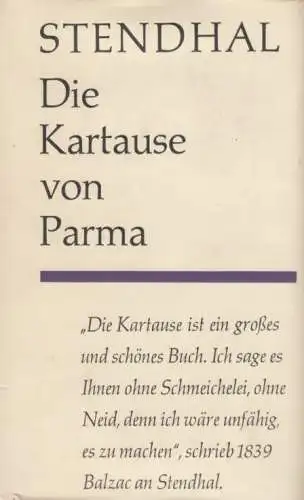 Buch: Die Kartause von Parma, Stendhal. Gesammelte Werke in Einzelbänden, 1964