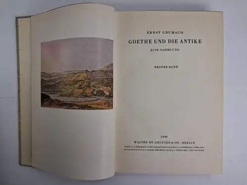 Buch: Goethe und die Antike, Grumach, Ernst. 2 Bände, 1949, gebraucht, gut