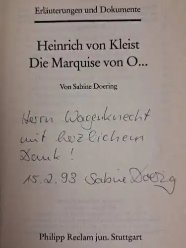 6 Bücher Reclam Erläuterungen und Dokumente Heinrich von Kleist, 6 Bände