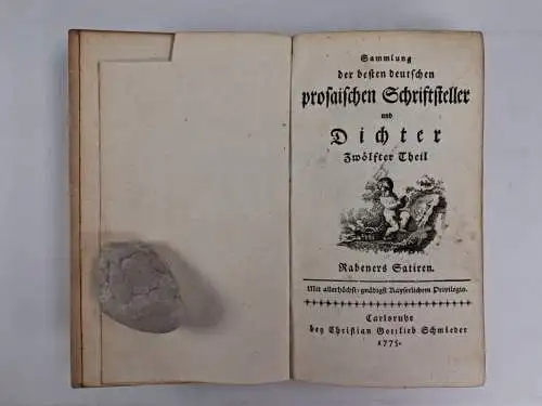 Buch: Gottlieb Wilhelm Rabeners Satiren, 1775, Schmieder, 5 Bände, Sammlung ...