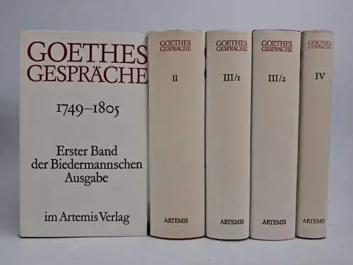 Buch: Goethes Gespräche I-IV, Wolfgang Herwig (Hrsg.), 1965, Artemins, 5 Bände