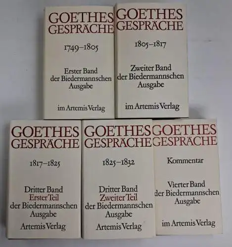 Buch: Goethes Gespräche I-IV, Wolfgang Herwig (Hrsg.), 1965, Artemins, 5 Bände